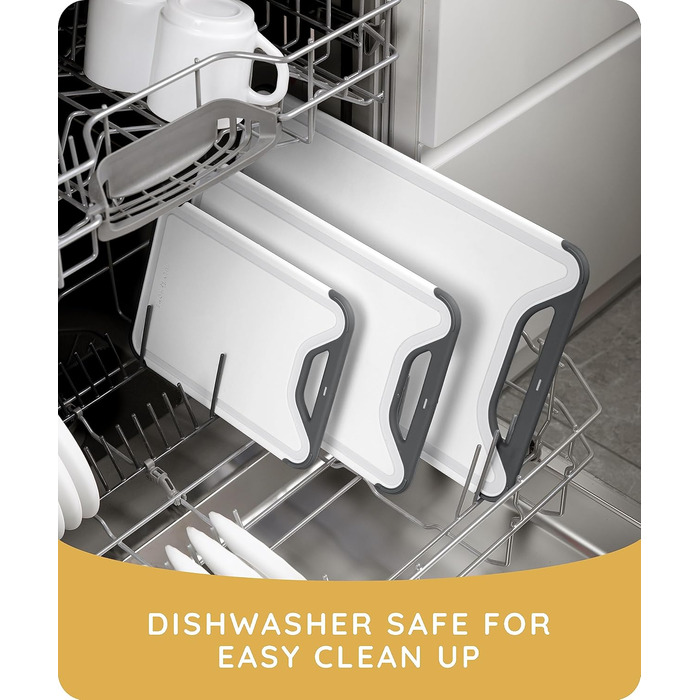 Набір з 3 дерев'яних обрізних дощок для кухні, чорного кольору, 40.6 x 25.4 см, з канавками для соку, придатні для миття в посудомийній машині