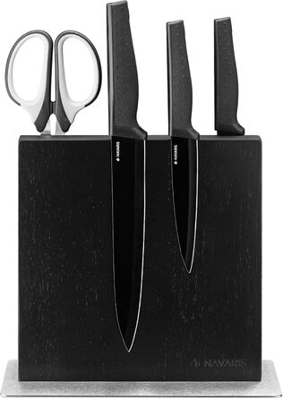 Navaris Double-Sided Magnetic Knife Strip - Magnetic Knife Block, Knife Board, Double-Sided Magnetic Holder - Unmounted Knife Holder