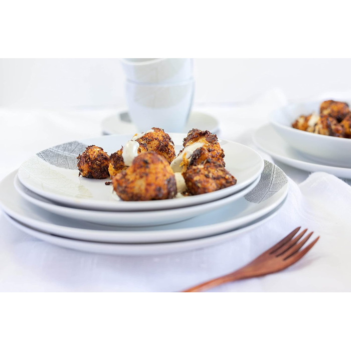 Сервіз MÄSER 931215 для 6 осіб, 30 предметів, білий порцеляновий посуд без обідків