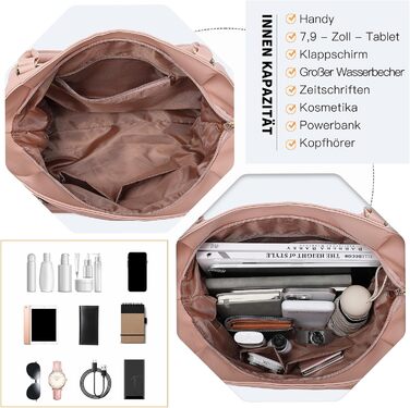 Сумка жіноча Miss Lulu велика шопер-тоут з м'якої PU шкіри бежевого кольору, сумка через плече середнього розміру