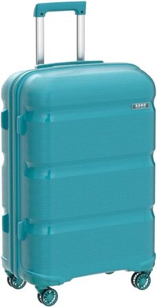 Набір валіз з твердого пластику: середній, великий, extra large, з TSA-замком, 4 колеса, поліпропілен, бірюзово-зелений