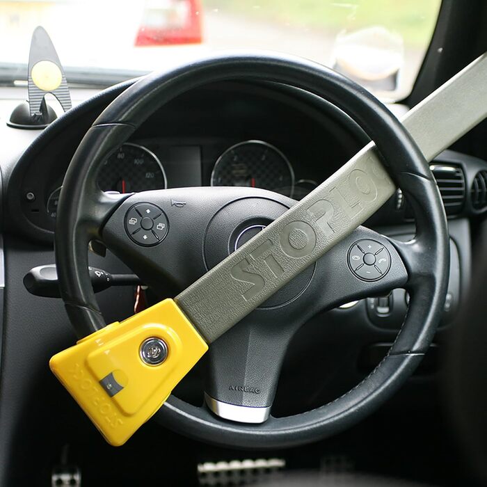 Блокіратор керма Stoplock HG 134-59, протиугінний замок для авто та інших транспортних засобів, жовтий