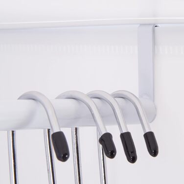 Relaxdays Clothes Rack System with 11 Compartments, Wardrobe with 2 Clothes Rails, DIY Plastic Plug-in Shelf, White
