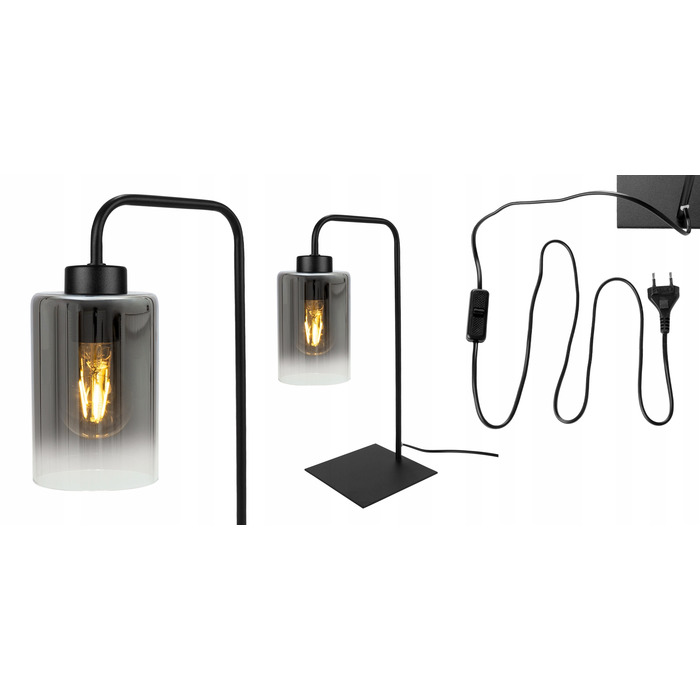 Настільна лампа Light Home HELLA, чорний з жовтим, 60 Вт