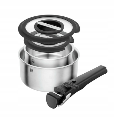 Набір каструль ZWILLING UNLOCK: 2 каструлі з кришками та знімною ручкою