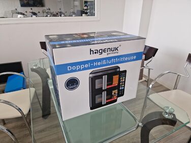Преміум фритюрниця Hagenuk DAF 2800.12 з подвійним нагрівом, 2 х 5,5 л, 10 програм, Touchscreen, Grill-функція, Made in Germany