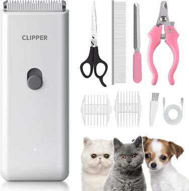 Набір для стрижки собак та котів ENSSU: бездротовий, акумуляторний, для собак, котів, кошенят, цуценят. Зелений
