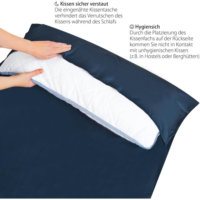 Outdoro Sleeping Bag, Ultra-Light Travel Sleeping Bag, only 230g made of Microfiber, thin & small, Liner, Travel Sheet