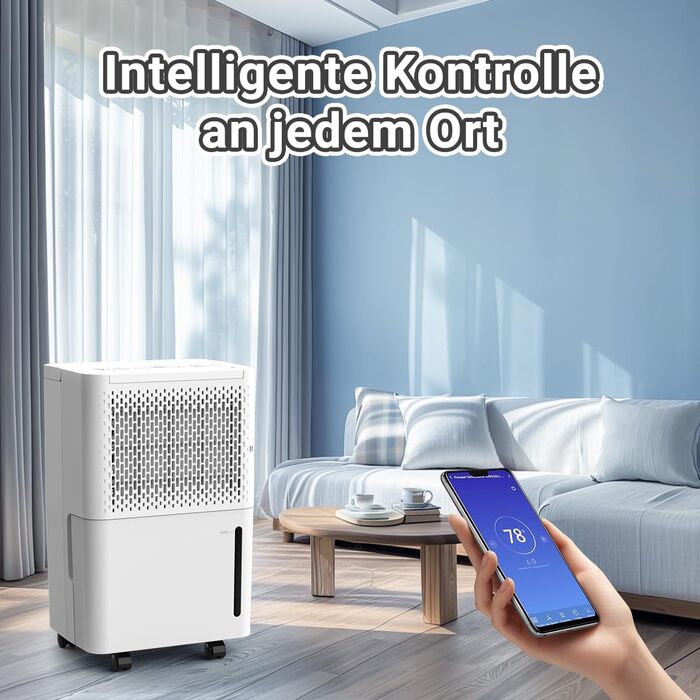 Зволожувач повітря Pasapair 12L - автоматичний осушувач для дому до 120 м³ з таймером, 3 режими, цифровий дисплей, шланг, захист від вологи та плісняви