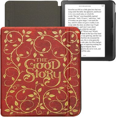 Чохол-книжка kwmobile для Kobo Libra Colour/Tolino Vision Color - жовто-оранжево-червоний