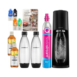 Сифон для газування води SodaStream, рожевий, 2 пляшки + концентрати Pepsi, Mirinda, 7Up
