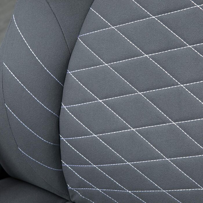 Крісло офісне Vinsetto, ергономічне, комп'ютерне з регульованими підлокітниками та функцією гойдання, м'яке крісло, мікрофібра, темно-сіре