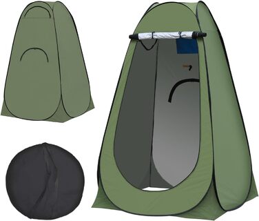 Намет для туалету та душу TUKAILAI для кемпінгу, Pop-Up, 150x150x190 см, зелений