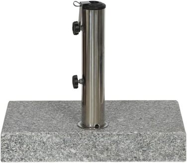 SIENAGARD 213345 Umbrella Stand, 25 kg, 45 x 28 cm for umbrella sticks with a diameter of 25-48 mm, grey