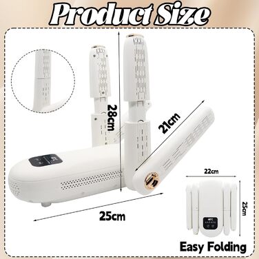 Електрична сушарка для взуття Herbst з 4 тримачами, таймером та 2 швидкостями для чобіт, лижних черевиків, шкарпеток та рукавичок