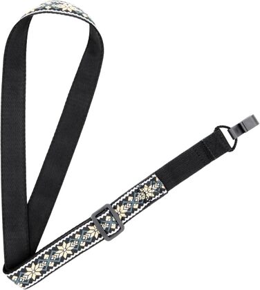 Гітарний ремінь Rayzm з візерунком жакарду, 5 см, для акустичної, електрогітари та басу, з тримачем для медіатора, регульована довжина