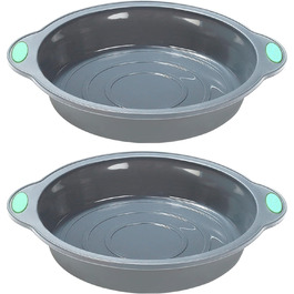 To encounter Round Silicone Cake Molds, 22.5 cm, Non-Stick Silicone Baking Molds, Food Grade, with Metal-Reinforced Frame, Increased Strength