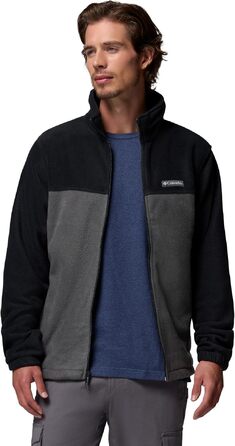 Чоловіча флісова куртка Columbia Steens Mountain Full Zip 2.0 на блискавці, чорна/сіра, розмір M