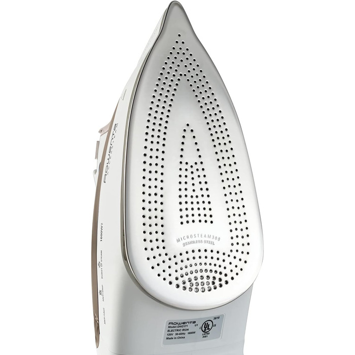 Праска Rowenta Effective+ з парою, 2400 Вт, 120 г/хв (паровий удар), 40 г/хв (постійна подача пари), Antikalk-система, розподіл пари, антинакип, керамічна підошва, мідно-білий, DX1635