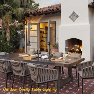 LED акумуляторна настільна лампа K-Bright диммер | для дому та вулиці | тепле світло | з USB зарядкою | антрацит