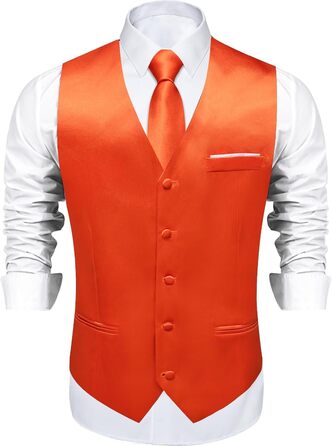Світло-помаранчевий смокінговий жилет та краватка DiBanGu, 8-елементний комплект, для вечірніх та формальних заходів, XXL