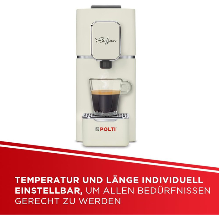POLTI Coffea S15W: Еспресо-машина з резервуаром 0,85 л (білий/бежевий)