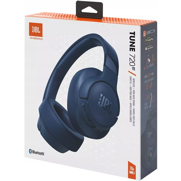 Бездротові накладні навушники JBL Tune 720BT, сині