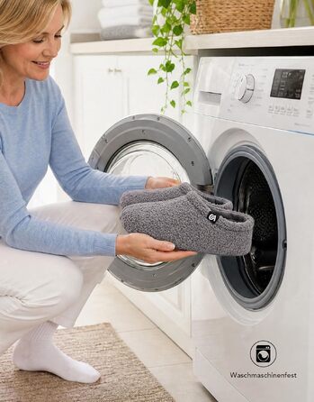 Жіночі фетрові капці VeraCosy з ефектом пам'яті (Memory Foam) та флісовою підкладкою, закрита п'ята, сірі, розмір 38/39 EU