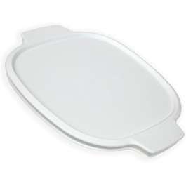 Кришка для посуду CORNINGWARE StoveTop 2/3 л, біла, пластик, квадратна, для Corningware A-2, з фіксатором, для мікрохвильовки та посудомийки