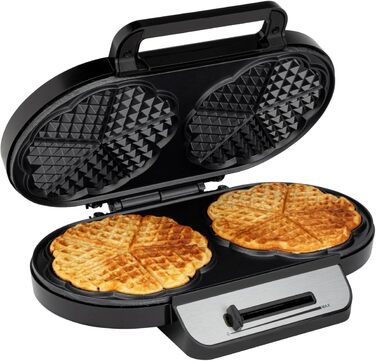 Clatronic Heart-Shaped Waffle Maker - Non-Stick, Adjustable Browning, 1200W - WA 3745