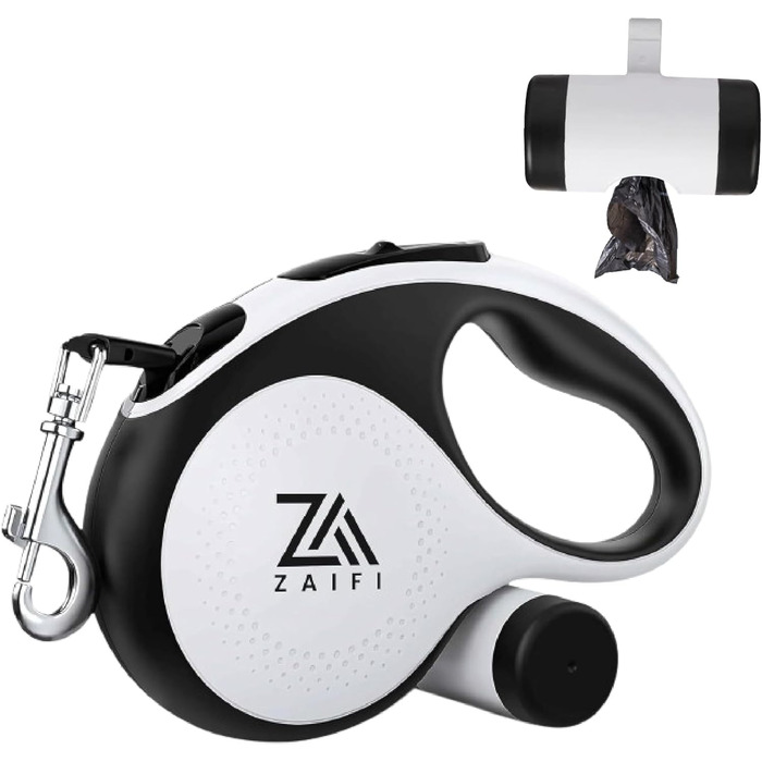 Висувна поводок для собак, 360°, 5 м міцного нейлону з гальмом однією рукою та фіксатором для тренувань та прогулянок, підходить для собак будь-якого розміру