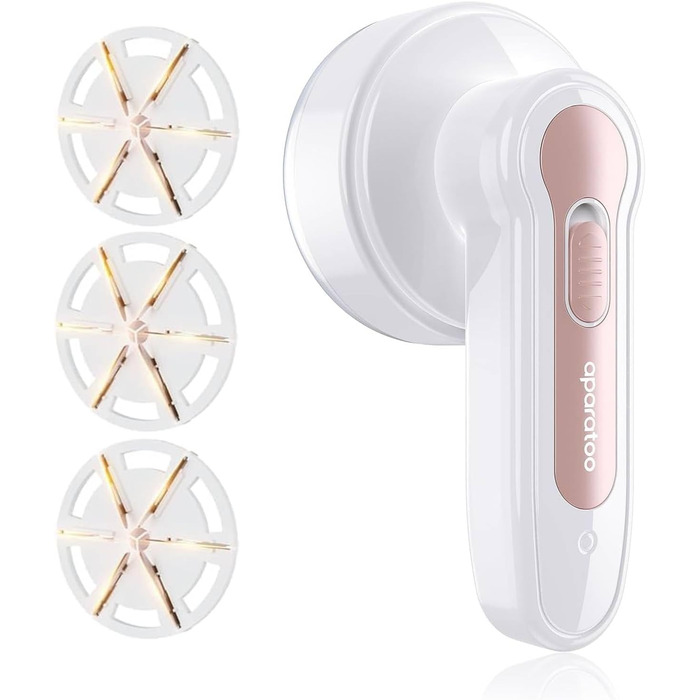 Електричний видальник ворсу для одягу з 3 лезами, портативний, USB, для тканини, ковдр, светрів (білий)