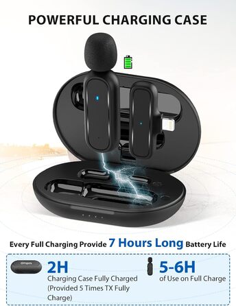 Мікрофон Lavalier Moman Handy Mini: бездротовий мікрофон для iPhone, YouTube, TikTok (колір: коричневий)