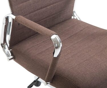Офісне крісло Kolumbus з тканини: ергономічний крісло для начальника, комфорт для тривалої роботи, міцне та довговічне, підходить для геймінгу та home-office, колір: коричневий