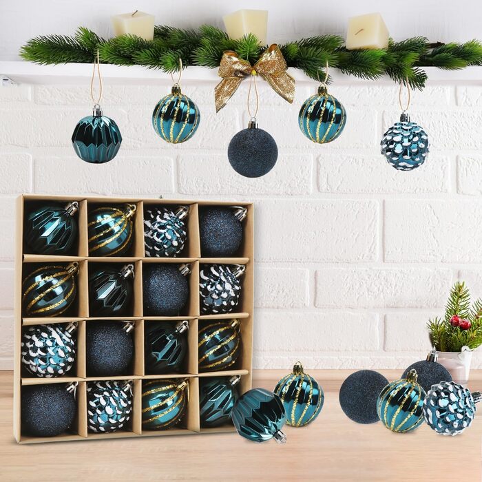 Набір прикрас на ялинку Bluelves, 16 шт, рожеві кулі 6 см, пластик