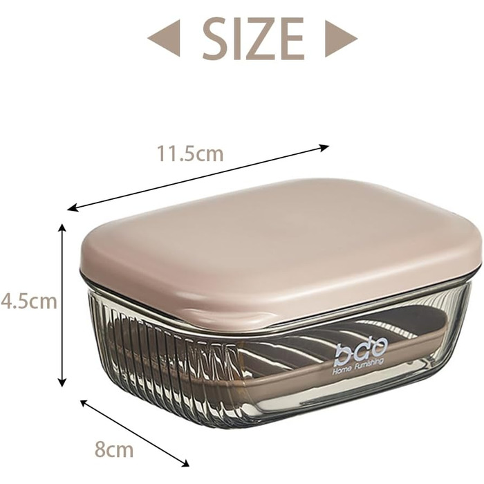 Водонепроникний тримач для мила з піддоном: для ванної кімнати, подорожей, кемпінгу