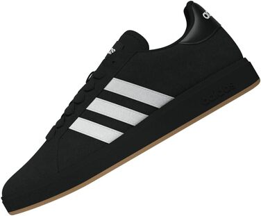 Кросівки Adidas Grand Court Base 00s Wildleder Core Black/Ftwr White/Gum, 43 1/3 EU, JQ6018