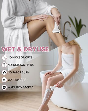 Епілятор для жінок 5-в-1: гоління, стрижка, триммінг обличчя, тіла та бікіні. Вологостійкий, акумуляторний тример з USB-зарядкою