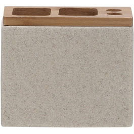 Підставка для електричної зубної щітки Sealskin Grace, для зберігання насадок та пасти, пісок, полірезин, 6 x 12.3 x 10.2 см