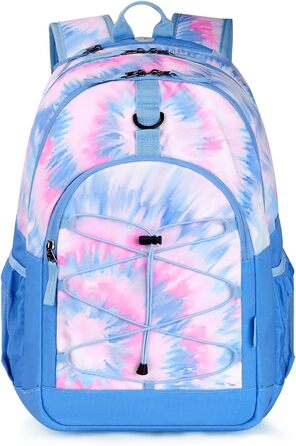 Рюкзак для підлітків Choco Mocha Tie Dye: подорожі, школа, 18 дюймів, блакитний