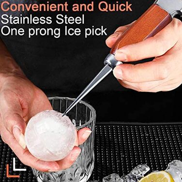 Ice Crusher, Multi-Purpose Set, easy to grip, stainless steel, whiskey, ice cubes, bartender, bar accessories