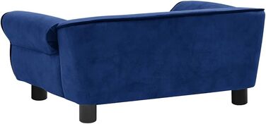 Софа для собак VidaXL, темно-синього кольору, 72x45x30 см, плюшеве ліжко для собак та котів