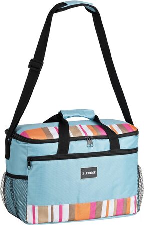 Термосумка B.PRIME 20L Classic: 36x26x22 см, блакитна | Для пікніка, кемпінгу, подорожей та покупок