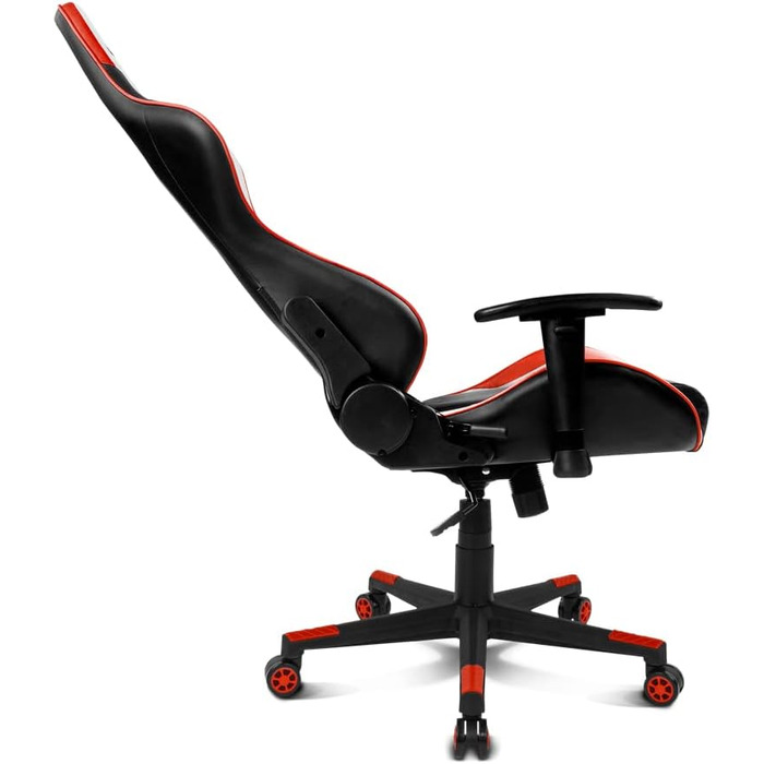 Ігрове крісло DRIFT DR175RED, екошкіра, 2D підлокітники, клас 4, чорний/червоний