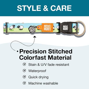 Нашийник для собак Max & Molly Gotcha! з Smart ID, чорний, M (13-21 см), водонепроникний, зручний, для середніх собак