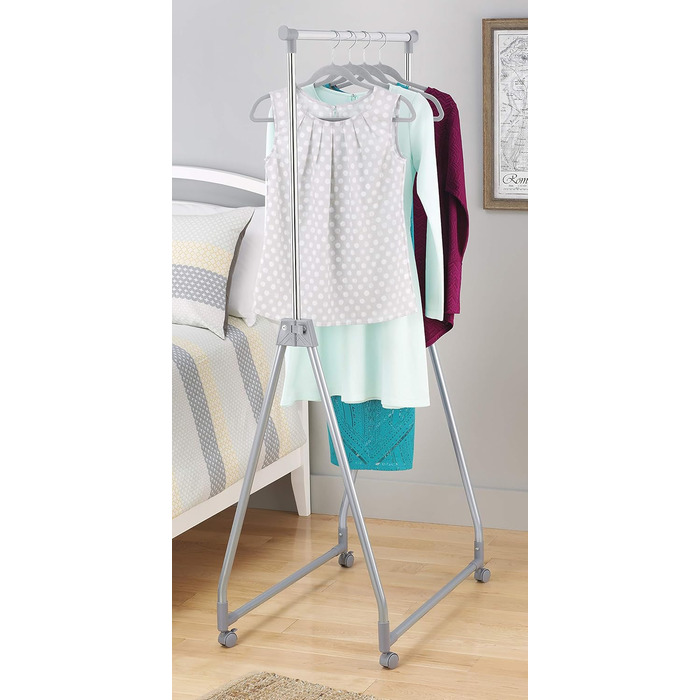 Whitmor Clothes Rack, Adjustable, White/Chrome (Silver)