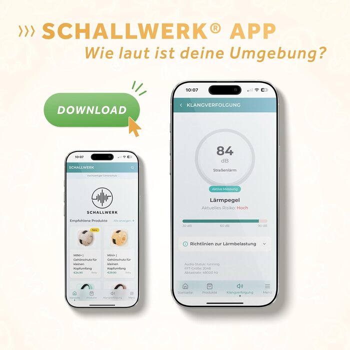 Schallwerk Mini+ (Dusty) - Навушники-захисники для малюків (жовті) - Шумоізоляційні навушники для дітей преміум-якості