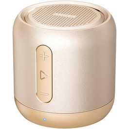 Портативна Bluetooth колонка Anker Soundcore Mini з FM радіо, 15 годин роботи, 20 м радіус дії та потужним басом (золота)