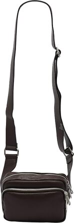 Чоловіча/жіноча поясна сумка на стегнах з натуральної шкіри Jisoo G412 (темно-коричнева)