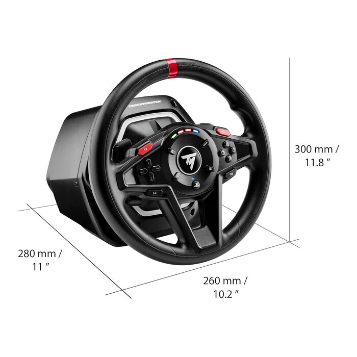 Рульове колесо Thrustmaster T128 з Force Feedback та магнітними педалями, сумісне з PlayStation 5, PlayStation 4 та PC